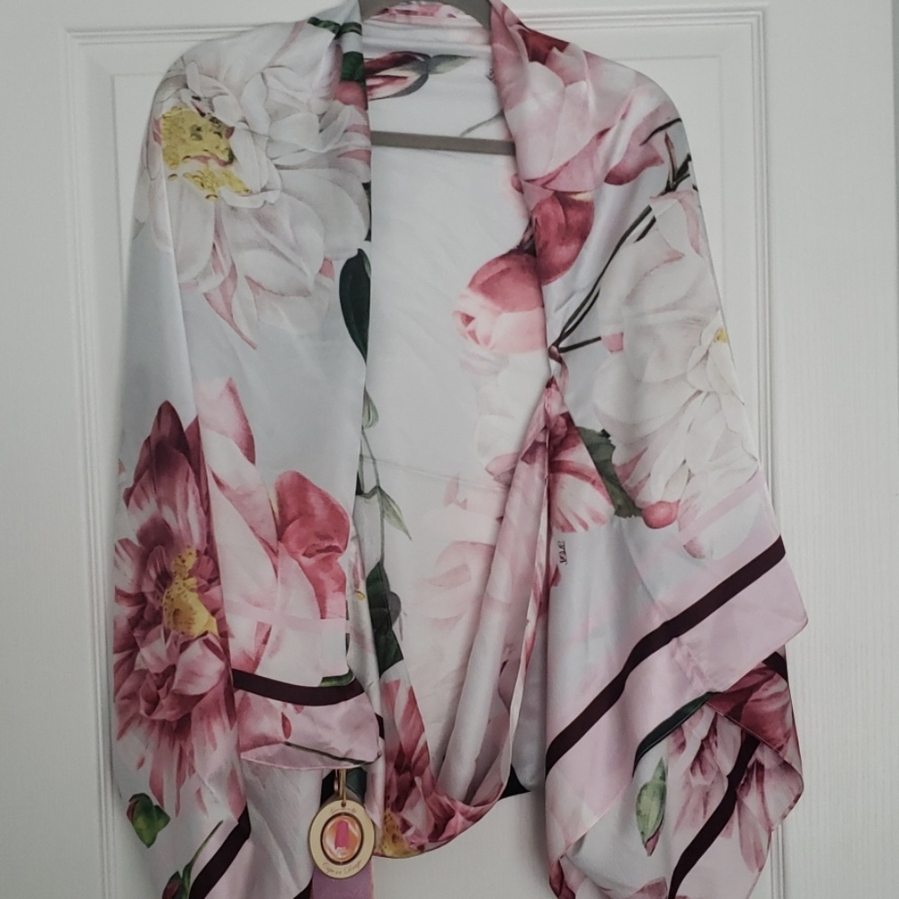 Silk Ted Baker Large cape scarf drape